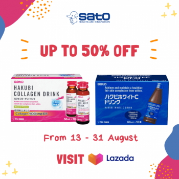 Sato-Pharmaceutical-50-Discounts-Promotion-350x350 13-31 Aug 2020: Sato Pharmaceutical 50% Discounts Promotion on Lazada