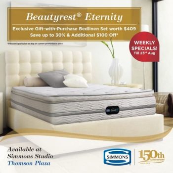 Simmons-S.E.A-100-off-Promotion-350x350 20 Aug 2020 Onward: Simmons (S.E.A) $100 off Promotion at Thomson Plaza