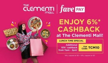 The-Clementi-Mall-6-Instant-Cashback-Promotion-350x206 22 Aug 2020 Onward: The Clementi Mall  6% Instant Cashback Promotion with FavePay