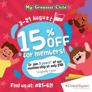 United-Square-Shopping-Mall-15-Off-Sale-350x350 3-21 Aug 2020: My Greatest Child Sale at United Square Shopping Mall