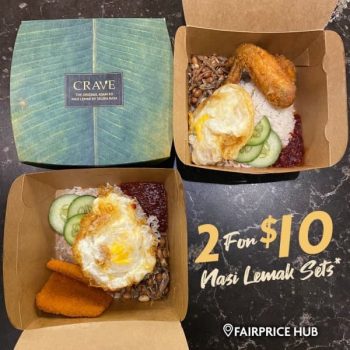 CRAVE-Nasi-Lemak-Teh-Tarik-2-For-10-Promotion-350x350 12 Sep 2020 Onward: CRAVE Nasi Lemak & Teh Tarik 2 For $10 Promotion