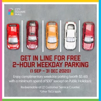 City-Square-Mall-Free-2-Hour-Weekday-Parking-Coupon-Promotion-350x350 1 Sep-31 Dec 2020: City Square Mall Free 2-Hour Weekday Parking Coupon Promotion