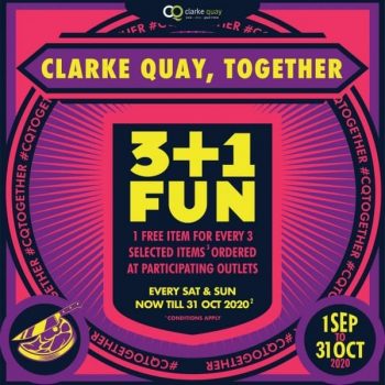 Clarke-Quay-31-Fun-Promotion-350x350 12 Sep-31 Oct 2020: Clarke Quay 3+1 Fun Promotion