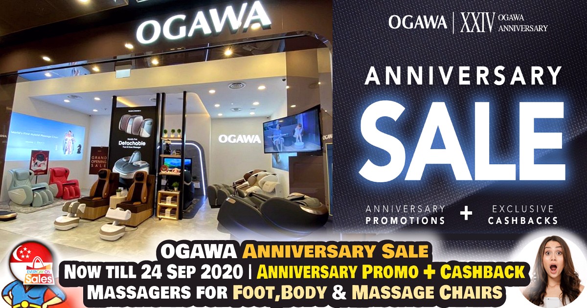 EOS-SG-Ogawa-Anniversary-Sale-September-NEW Now till 24 Sep 2020: OGAWA Anniversary Sale Promotions PLUS Exclusive Cashback* Now On! Limited Time Exclusive!