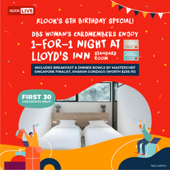 Klook-6th-Birthday-Bash-Special-Promotion-at-Lloyds-Inn-350x350 22 Sep 2020 Onward: Klook 6th Birthday Bash Special Promotion at Lloyd's Inn