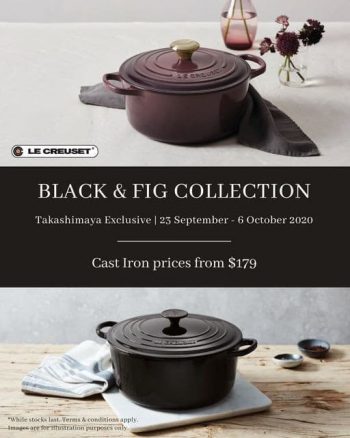 Le-Creuset-and-Fig-Collection-Promotion-350x438 23 Sep-6 Oct 2020: Le Creuset Black and Fig Collection Promotion at Takashimaya