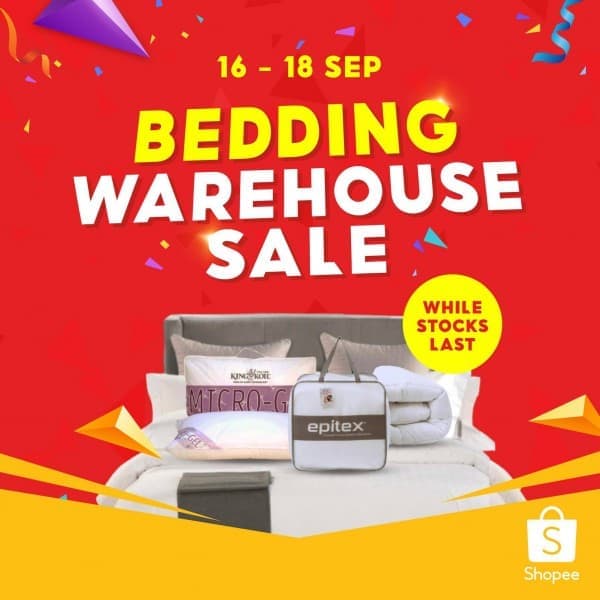 Shopee-Bedding-Warehouse-Sale- 16-18 Sep 2020: Shopee Bedding Warehouse Sale