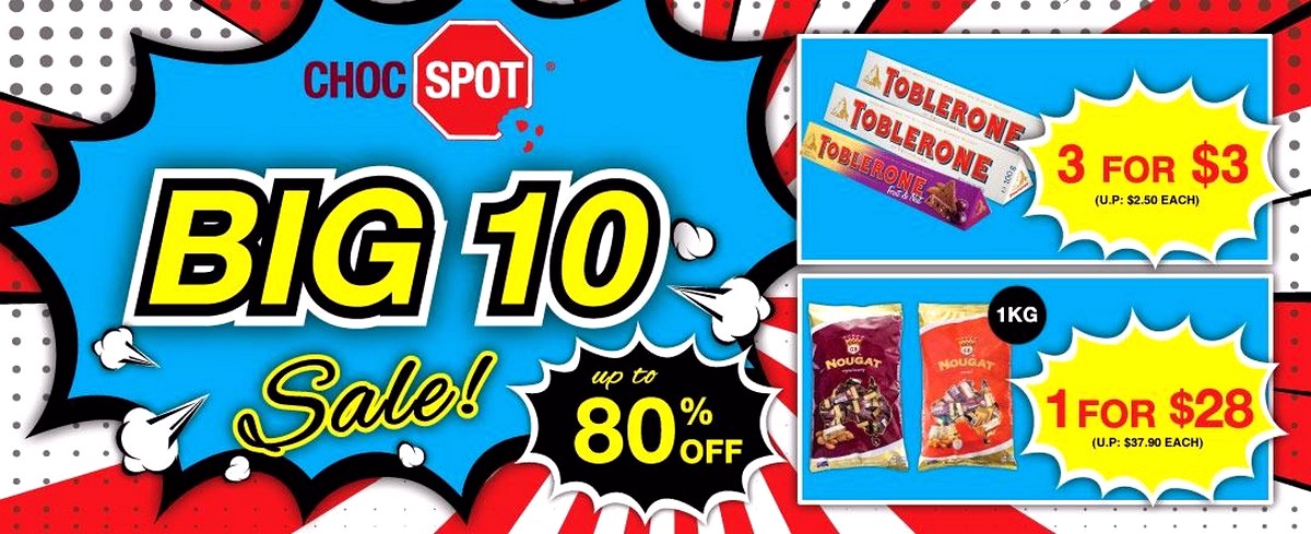 120846120_468679280759237_3686638989055813370_n 8-11 Oct 2020: Choc Spot Big 10 Sale! Up to 80% off Chocolates, Sweets, Chips, Biscuits!