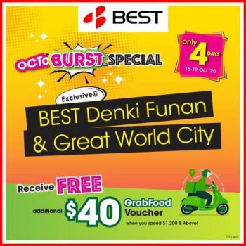 BEST-Denki-OctoBURST-4-Days-Special-Promotion-350x350 16-19 Oct 2020: BEST Denki OctoBURST 4 Days Special Promotion at Funan or Great World