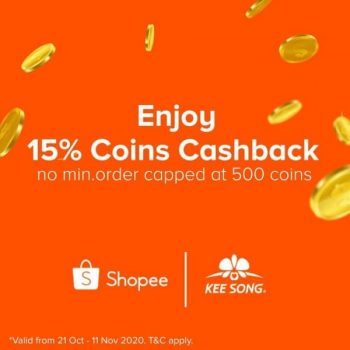 Kee-Song-Group-Coins-Cashback-Promotion-350x350 21 Oct-11 Nov 2020: Kee Song Group Coins Cashback Promotion on Shopee