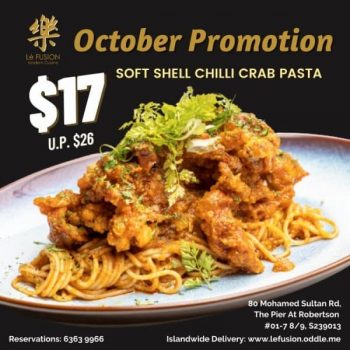 Le-Fusion-Soft-Shell-Chilli-Crab-Pasta-October-Promotion-350x350 13-31 Oct 2020: Le Fusion Soft Shell Chilli Crab Pasta October Promotion