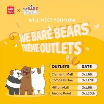 MINISO-We-Bare-Bears-Merchandise-Promotion-at-Hillion-Mall-350x350 16-20 Oct 2020: MINISO We Bare Bears Merchandise Promotion