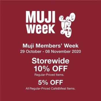 MUJI-Members-Week-Promotion-at-CaféMeal-350x350 29 Oct-8 Nov 2020: MUJI Members Week Promotion at Café&Meal