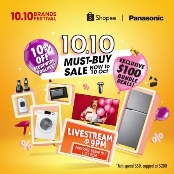 Panasonic-Brand-Day-Sale-on-Shopee-350x350 6-10 Oct 2020: Panasonic Brand Day Sale on Shopee