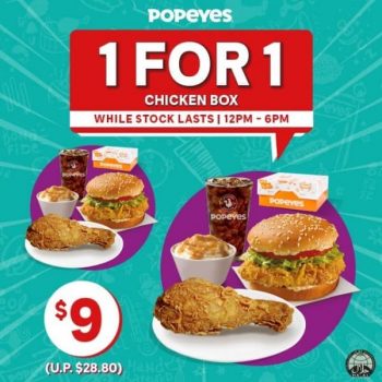 Popeyes-1-for-1-Chicken-Box-Promotion-at-Cathay-Lifestyle--350x350 19 Oct 2020 Onward: Popeyes 1-for-1 Chicken Box Promotion at Cathay Lifestyle