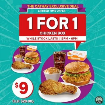 Popeyes-Louisiana-Kitchen-1-for-1-Chicken-Box-Promotion-at-The-Cathay-350x350 21 Oct 2020 Onward: Popeyes Louisiana Kitchen 1 for 1 Chicken Box Promotion at The Cathay