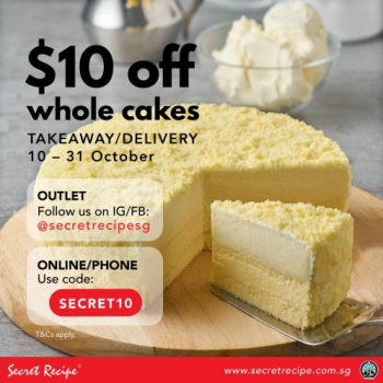 Secret-Recipe-10-OFF-Whole-Cakes-Promotion-350x350 10-31 Oct 2020: Secret Recipe $10 OFF Whole Cakes Promotion