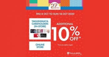 Takashimaya-Cardholders-Exclusive-Promotion-350x183 8-18 Oct 2020: Takashimaya Cardholders Exclusive Promotion
