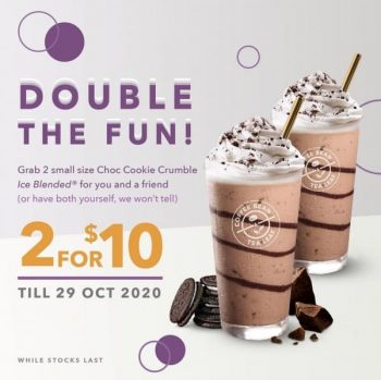 The-Coffee-Bean-Tea-Leaf-Choc-Cookie-Crumble-Ice-Blended-Promotion-350x349 26-29 Oct 2020: The Coffee Bean & Tea Leaf Choc Cookie Crumble Ice Blended Promotion