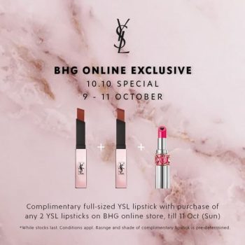 YSL-Beauty-10.10-SPECIAL-BHG-ONLINE-EXCLUSIVE-350x350 9-11 Oct 2020: YSL Beauty 10.10 SPECIAL BHG ONLINE EXCLUSIVE Promotion