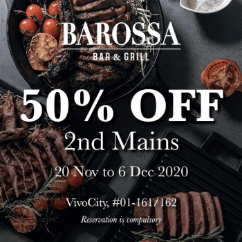 AROSSA-Bar-Grill-Opening-Promotion-350x350 20 Nov-6 Dec 2020: BAROSSA Bar & Grill Opening Promotion at VivoCity