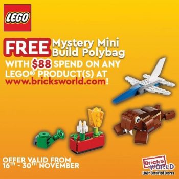 Bricks-World-Lego-Certified-Stores-Free-Lego-Mystery-Mini-Build-Polybag-Promotion-350x350 16-30 Nov 2020: Bricks World Lego Certified Stores Free Lego Mystery Mini Build Polybag Promotion