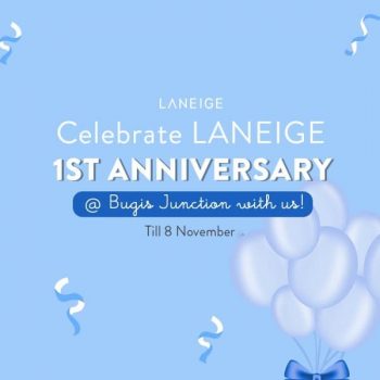 LANEIGE-1st-Anniversary-Promotion-at-Bugis-Junction-350x350 4-8 Nov 2020: LANEIGE 1st Anniversary Promotion at Bugis Junction