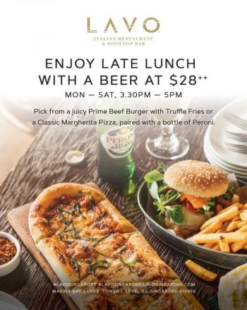 LAVO-Late-Lunch-with-a-Beer-Promotion--350x438 12 Nov 2020 Onward: LAVO Late Lunch with a Beer Promotion