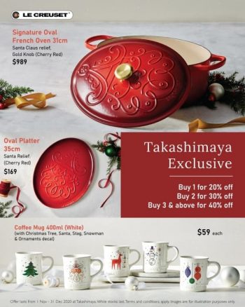 Le-Creuset-Noel-Collection-Exclusive-Promotion-at-Takashimaya-350x438 2 Nov 2020 Onward: Le Creuset Noel Collection Exclusive Promotion at Takashimaya