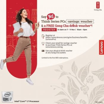 Lenovo-FREE-Gong-Cha-Drink-Promotion-350x350 7-11 Nov 2020: Lenovo FREE Gong Cha Drink Promotion