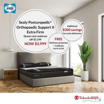 Sealy-Posturepedic-Orthopaedic-Support-II-Extra-Firm-Queen-Size-Mattress-Promotion-350x350 28 Nov-31 Dec 2020: Sealy Posturepedic Orthopaedic Support II Extra Firm Queen-Size Mattress Promotion at Takashimaya