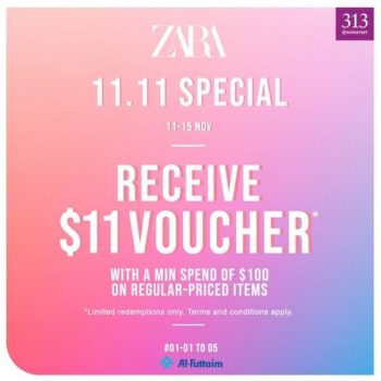Zara-11.11-Special-Promotion-at-313@somerset-350x350 11-15 Nov 2020: Zara 11.11 Special Promotion at 313@somerset