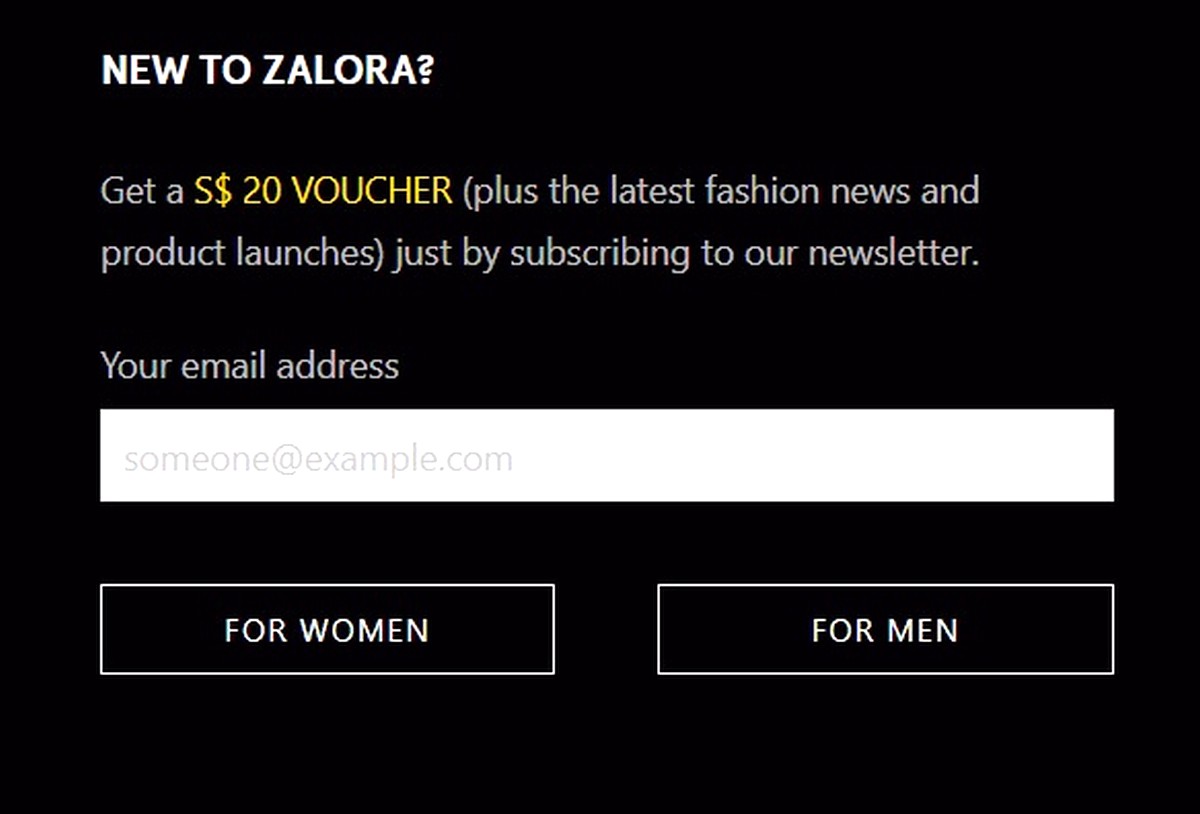 newsletter-sign-up 27-30 Nov 2020: 10 Online Shopping Hacks for Zalora BFCM Sale up to 80%+Extra 40% OFF