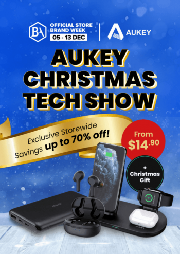 Aukey-Christmas-Tech-Show-at-Qoo10--350x494 5-13 Dec 2020: Aukey Christmas Tech Show at Qoo10