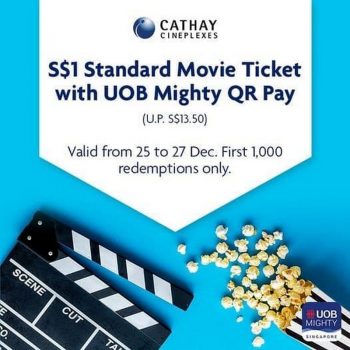 Cathay-Cineplexes-Standard-Movie-Tickets-Promo-with-UOB-350x350 25-27 Dec 2020: Cathay Cineplexes Standard Movie Tickets Promo with UOB