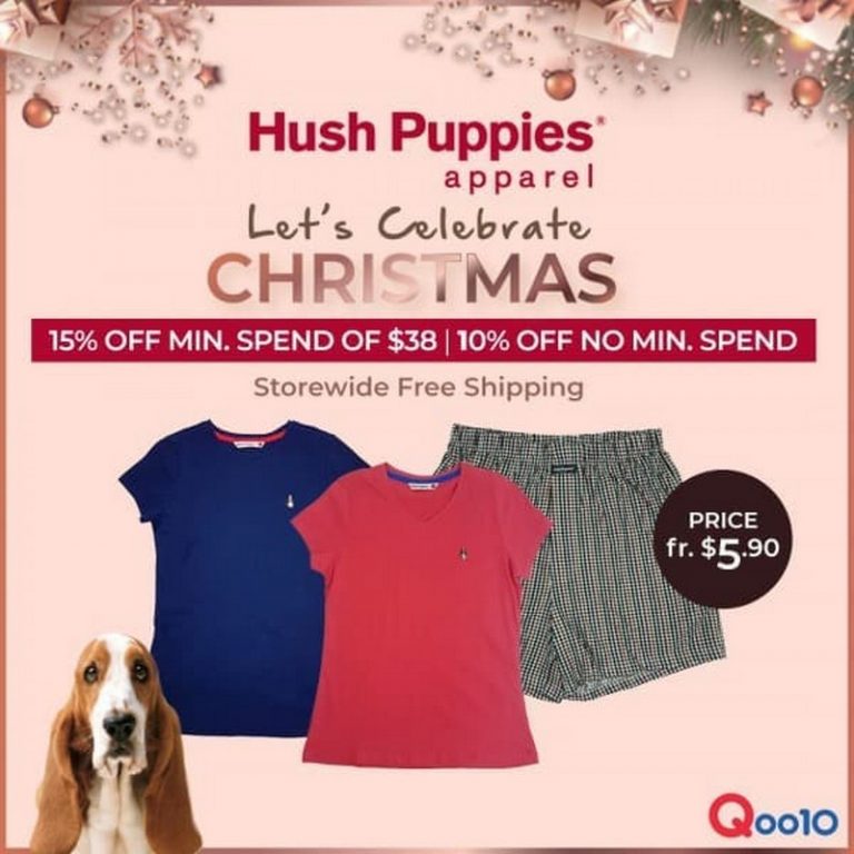 Now till 27 Dec 2020 Hush Puppies Christmas Promo at Qoo10 SG