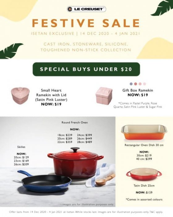 14 Dec 2020 Onward Le Creuset Festive Sale at Isetan