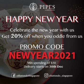 PIPES-New-Year-Promotion-at-Hattendo-350x350 30 Dec 2020-3 Jan 2021: PIPES New Year Promotion at Hattendo