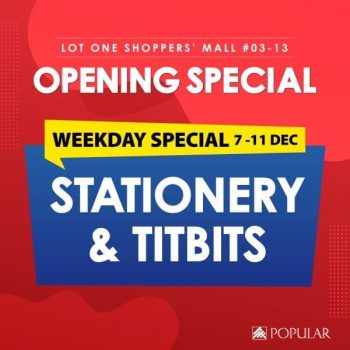 POPULAR-Opening-Special-Promotion-at-Lot-One-Shoppers-Mall-350x350 7-11 Dec 2020: POPULAR Opening Special Promotion at Lot One Shoppers Mall