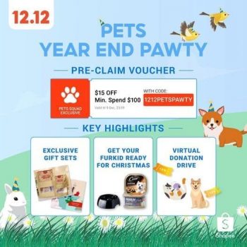 Shopee-12.12-Pets-Year-End-Pawty-350x350 8 Dec 2020 Onward: Shopee 12.12 Pets Year End Pawty Promotion