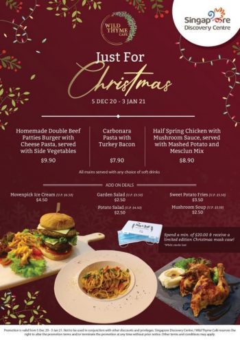 Singapore-Discovery-Centre-Festive-Season-Promotion-350x495 5 Dec 2020-3 Jan 2021: Wild Thyme Café Festive Season Promotion at Singapore Discovery Centre