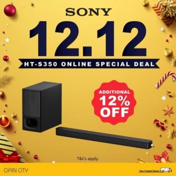Sony-12.12-Online-Special-Deal-at-Gain-City--350x350 12 Dec 2020 Onward: Sony 12.12 Online Special Deal at Gain City