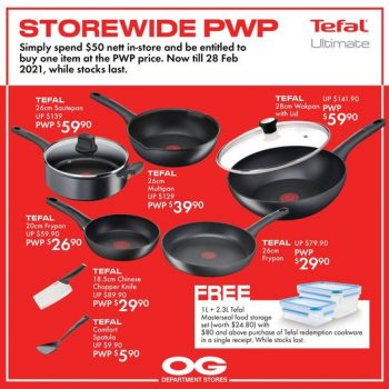 Tefal-Storewide-PWP-Promo-at-OG-350x350 Now till 28 Feb 2021: Tefal Storewide PWP Promo at OG