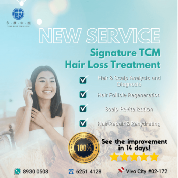 Yong-Kang-TCM-Clinic-Signature-TCM-Hair-Loss-Treatment-Promotion-at-VivoCity-350x350 7 Dec 2020 Onward: Yong Kang TCM Clinic Signature TCM Hair Loss Treatment Promotion at VivoCity