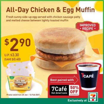7-Eleven-All-Day-Chicken-Egg-Muffin-Promotion-350x350 20 Jan-14 Feb 2021: 7-Eleven All-Day Chicken & Egg Muffin Promotion