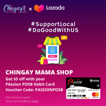 Chingay-Mama-Promotions-on-Lazada-with-PAssion-Card-350x350 23 Jan 2021 Onward: Chingay Mama Promotions on Lazada with PAssion Card