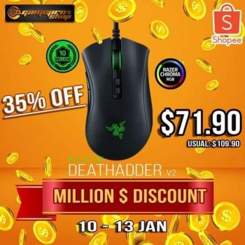 GamePro-Shop-Razer-Deathadder-V2-Mouse-in-the-Million-Discount-Promotion-with-Shopee-350x350 10-13 Jan 2021: GamePro Shop Promotion on Shopee