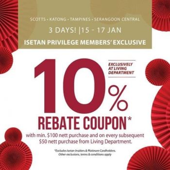 Isetan-Rebate-Coupon-Promotion-350x350 15-17 Jan 2021: Isetan Rebate Coupon Promotion