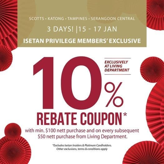 15-17 Jan 2021: Isetan Rebate Coupon Promotion - SG.EverydayOnSales.com