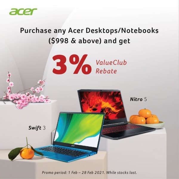 1 28 Feb 2021 Acer Desktop Or Notebook Promotion At Challenger SG 
